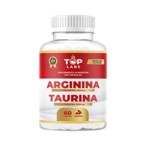 Arginina + Taurina Top Labs 60 Cápsulas