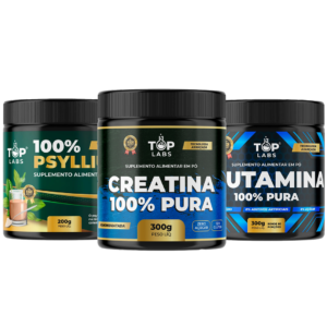 Kit Creatina 300g + Psyllium 200g + Glutamina 300g